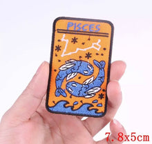 Load image into Gallery viewer, Zodiac PISCES Iron on Patch,Sew On, Embroidered Patches