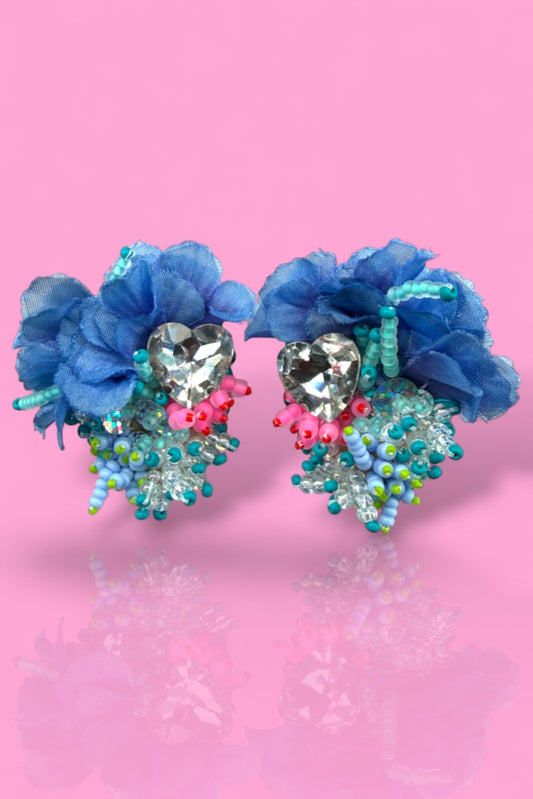 Hand embroidered earrings