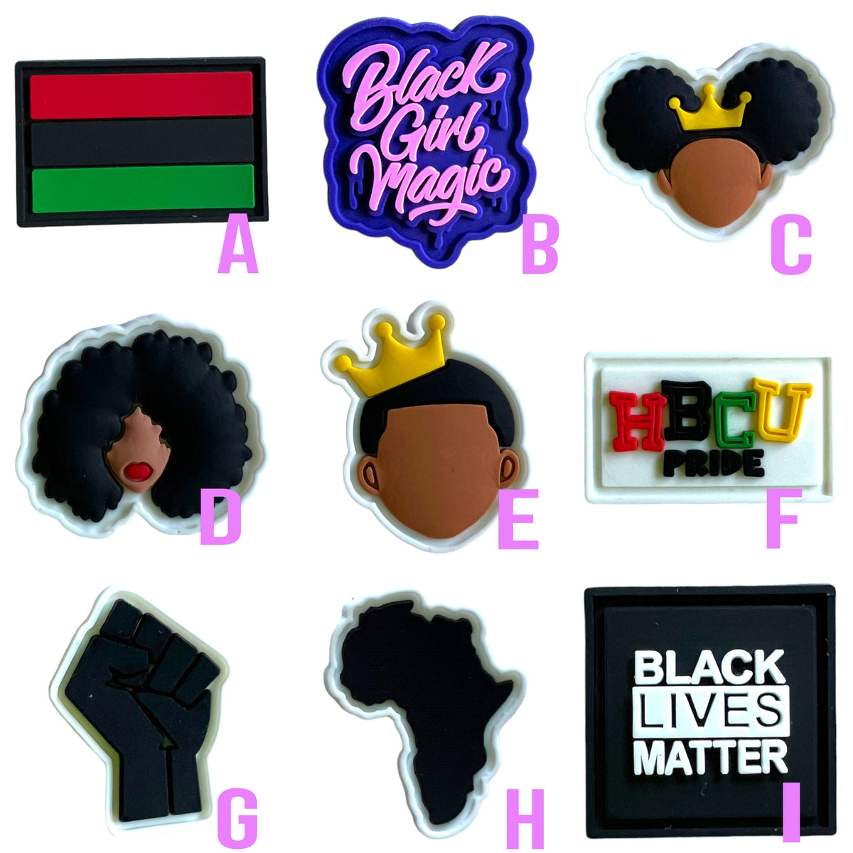 Representation Matters Rubber Shoe Charms