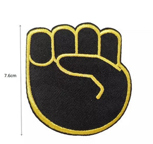 Black Fist,Iron on Patch,Sew On, Embroidered Patches