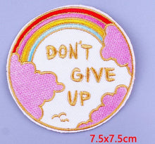 Load image into Gallery viewer, Don&#39;t Give Up- Iron on Patch,Sew On, Embroidered Patches
