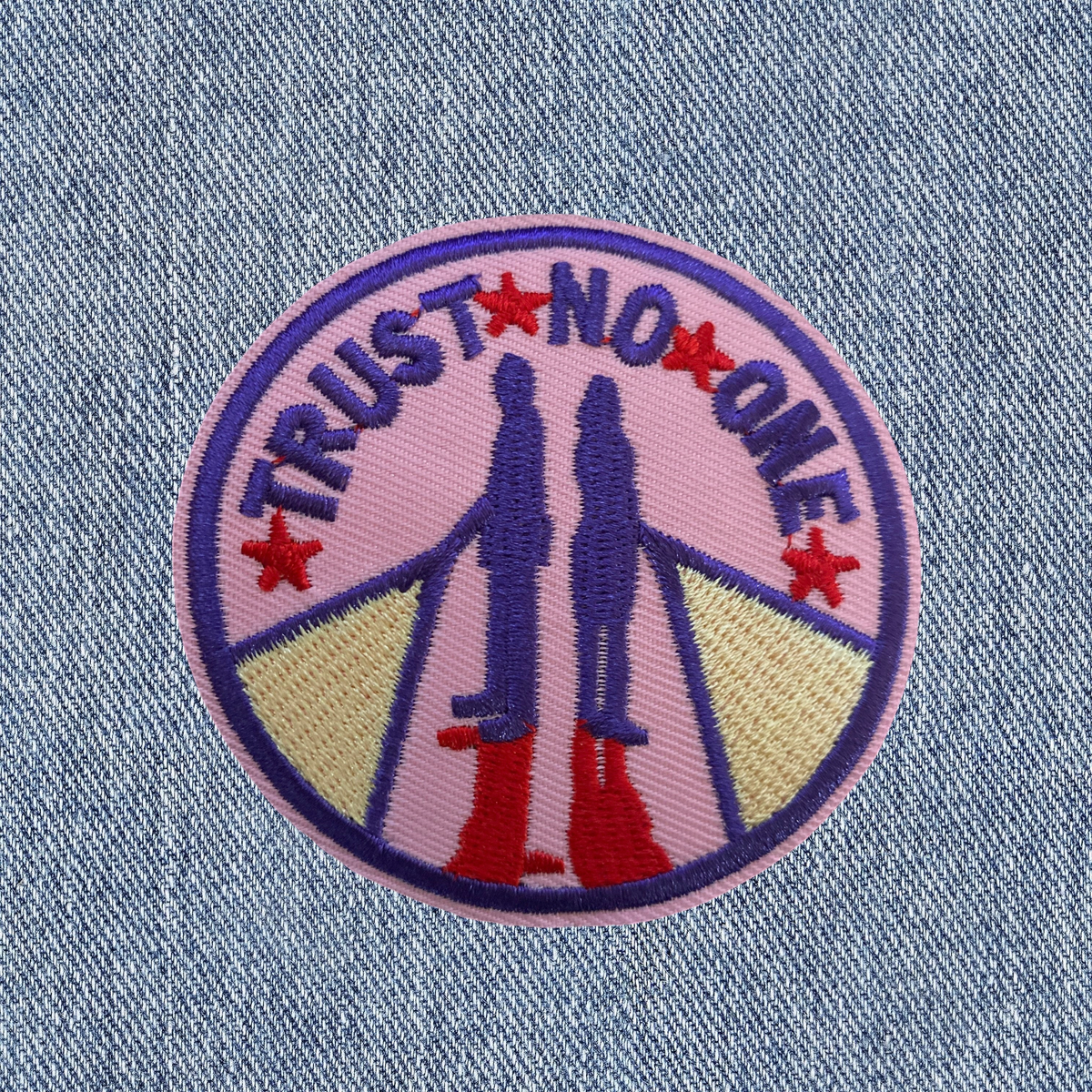 Trust No One -Iron on Patch,Sew On, Embroidered Patches