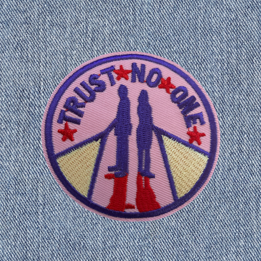 Trust No One -Iron on Patch,Sew On, Embroidered Patches