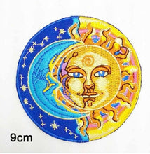 Load image into Gallery viewer, Sun and Moon, Iron on Patch,Sew On, Embroidered Patches
