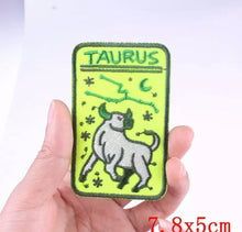 Load image into Gallery viewer, Zodiac TAURUS Iron on Patch,Sew On, Embroidered Patches

