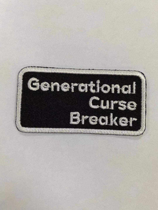 Generational Curse Breaker, Iron on Patch, Sew On, Embroidered Patches