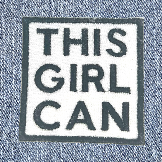This Girl Can, Iron on Patch, Sew On, Embroidered Patches