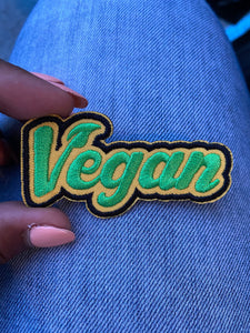 Vegan- Iron on Patch,Sew On, Embroidered Patches, vegan lover, for vegans