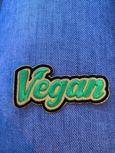 Vegan- Iron on Patch,Sew On, Embroidered Patches, vegan lover, for vegans