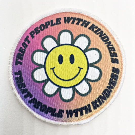 Treat People With Kindness, Iron on Patch,Sew On, Embroidered Patches, Sublimation Patch, For Her