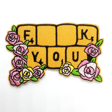Load image into Gallery viewer, Fk You,Iron on Patch,Sew On, Embroidered Patches
