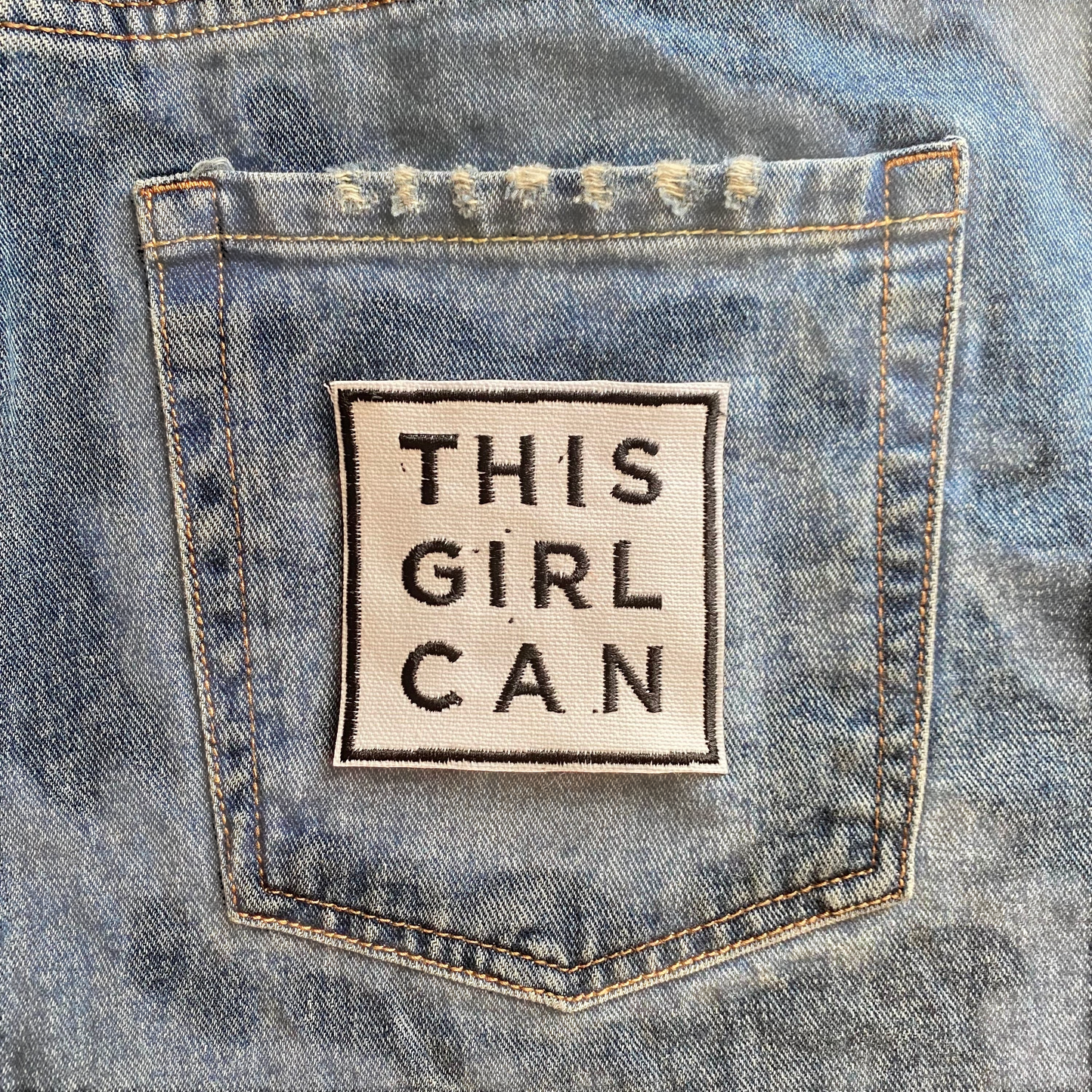 This Girl Can, Iron on Patch, Sew On, Embroidered Patches