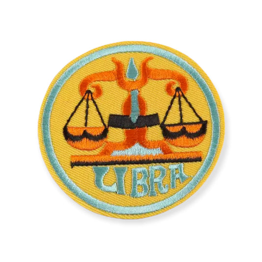 Zodiac LIBRA Iron on Patch,Sew On, Embroidered Patches