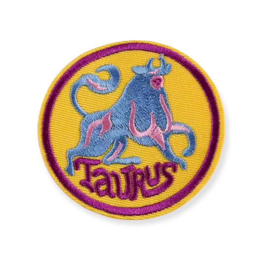 Zodiac TAURUS Iron on Patch,Sew On, Embroidered Patches