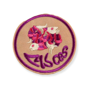 Zodiac PISCES Iron on Patch,Sew On, Embroidered Patches