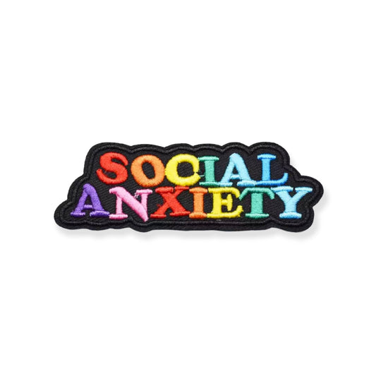 Social Anxiety, Iron on Patch,Sew On, Embroidered Patches