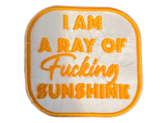 I’m a Ray of Sunshine White ,Iron on Patch,Sew On, Embroidered Patches