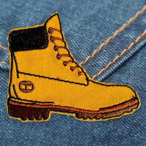 Timberland Boot, Constructs, Best of the 90s, Juice- Iron on Patch,Sew On, Embroidered Patches