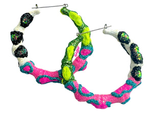 Glitter Hoop Earrings - Sparkle with GlitzGlam Glamour