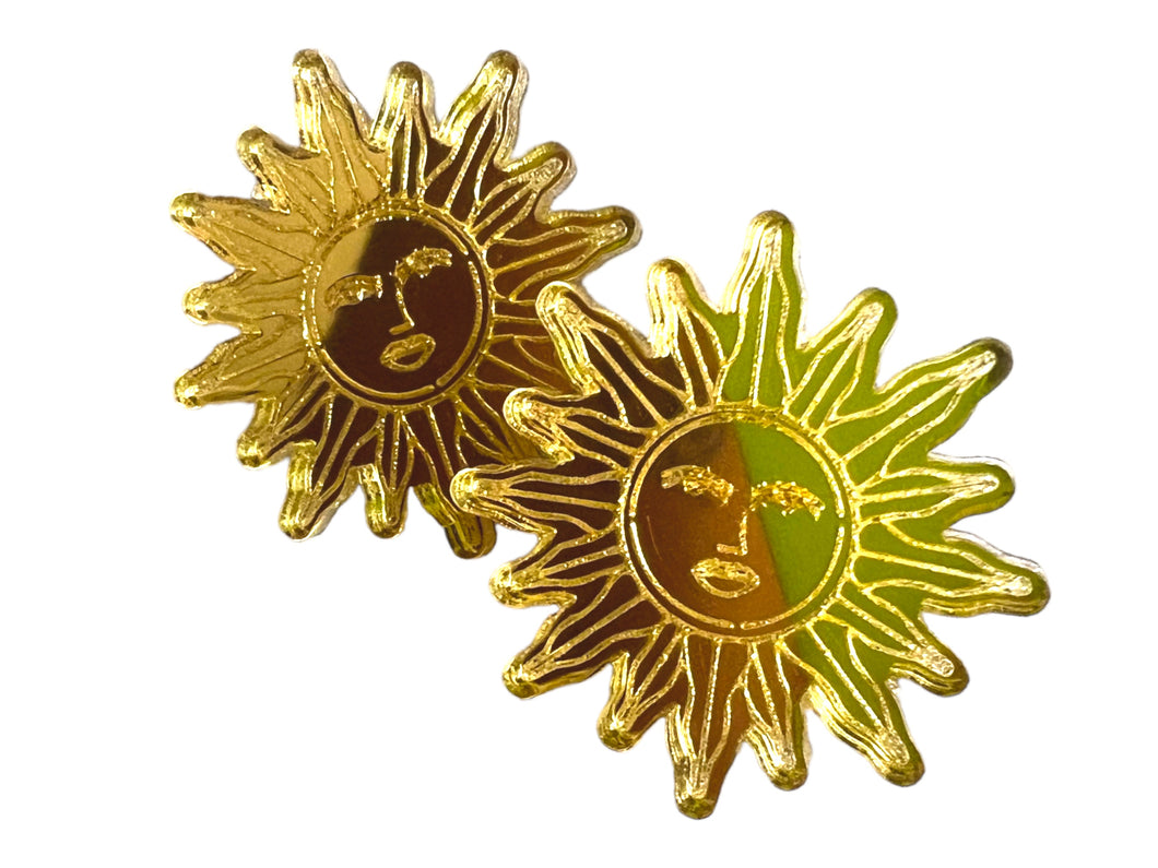 Sunburst Acrylic Earrings - Modern Geometric Statement Jewelry