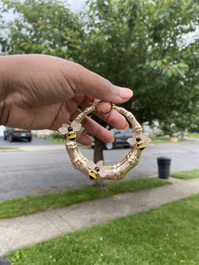 KimmyBee Bumble Bee Bamboo Statement Earrings