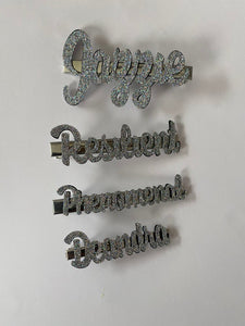 Personalized hair clips