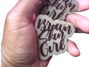 Brown Skin Girl Stud Post Earrings