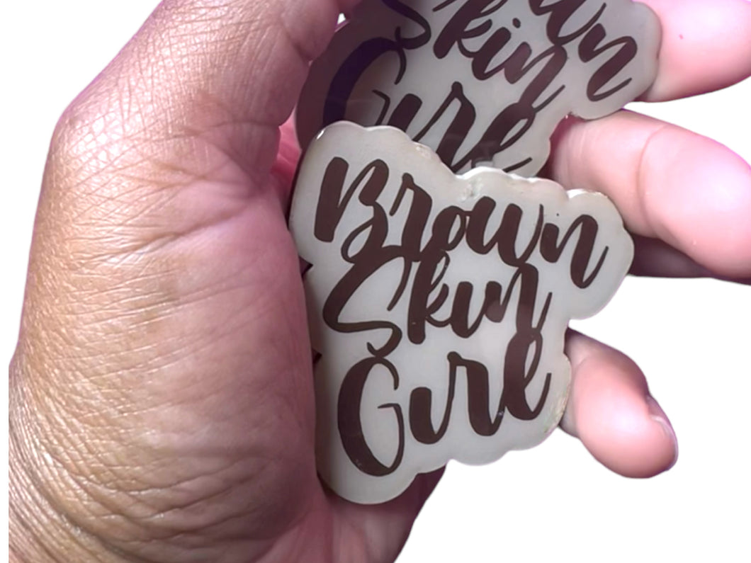 Brown Skin Girl Stud Post Earrings