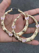 Load image into Gallery viewer, SuperFlyy Butterfly Bamboo Statement Earrings

