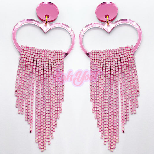 Dripping Hearts, statement earrings, for women, gifts for her