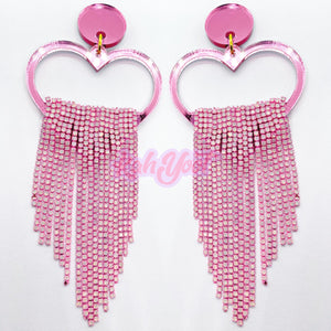 Dripping Hearts, statement earrings, for women, gifts for her