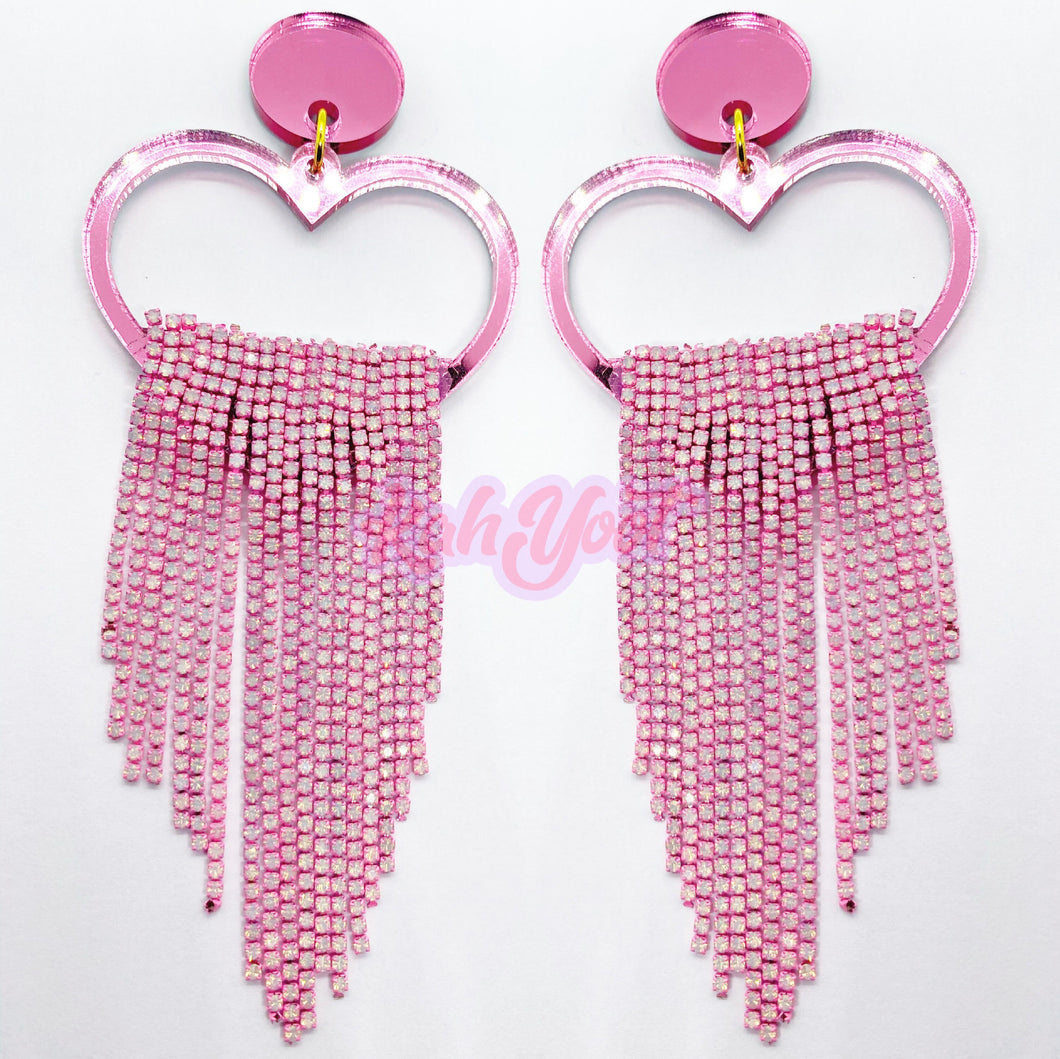 Dripping Hearts, statement earrings, for women, gifts for her