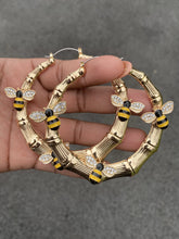 Load image into Gallery viewer, Bamboo Bumble Bee Statement Earrings - Perfect for Any Occasion
