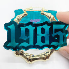 Load image into Gallery viewer, FLUORESCENT EARRING, RESIN Earrings Studs, Unique Large Hip Hop Nameplate Earrings Best Gift For Bridesmaid
