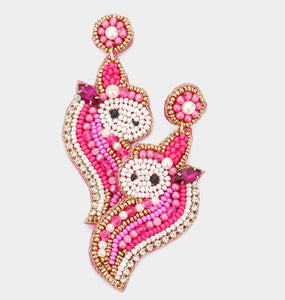 Beaded Unicorn Earrings