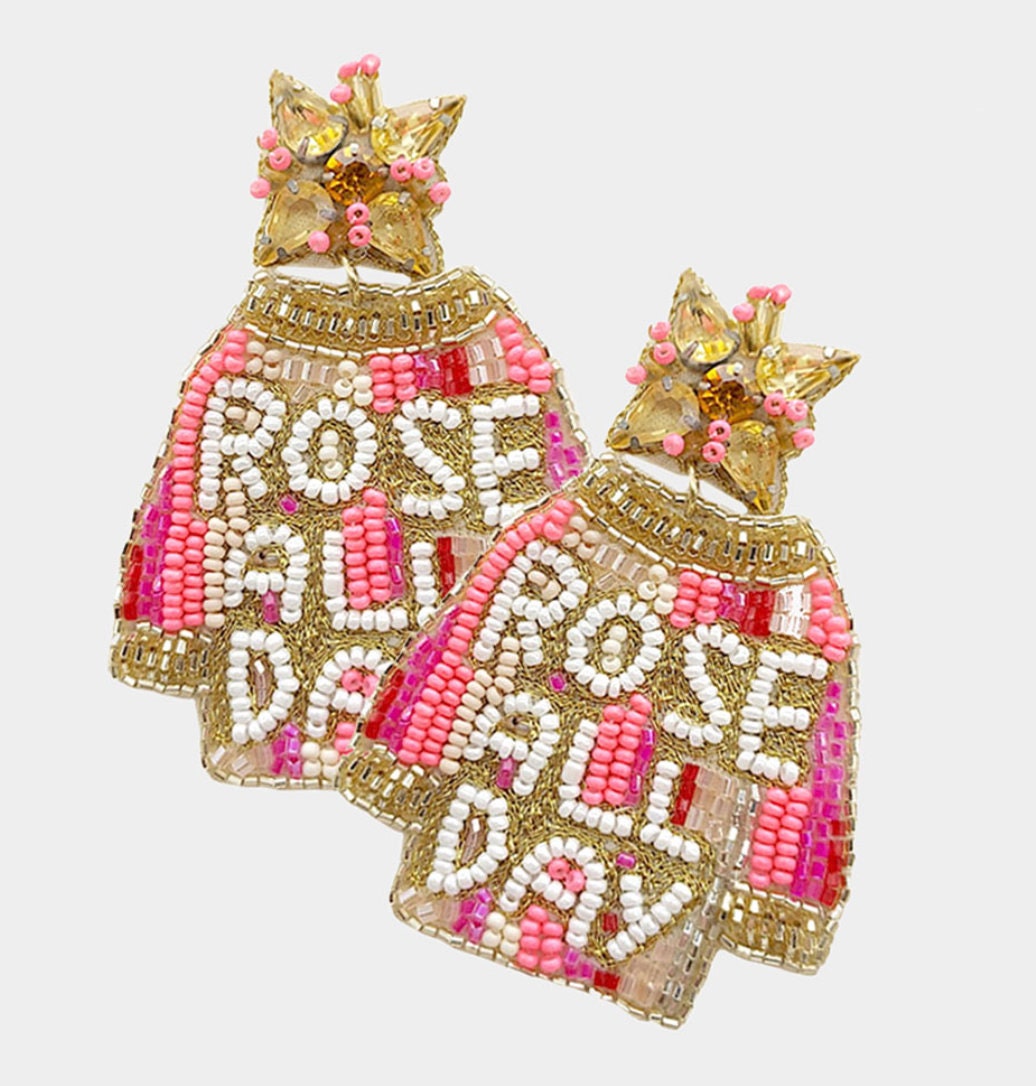 Beaded Rose All Day Earrings