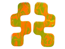 Load image into Gallery viewer, Multicolored Statement Clay Earrings  Vibrant and Fun Jewelry  Colorful and Funky Ear Candy
