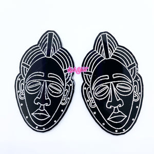 Masque, African Mask Statement Earrings