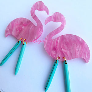 Flamingeaux, Flamingo Statement Earrings