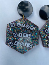 Load image into Gallery viewer, Black Girl Magic Resin Earrings

