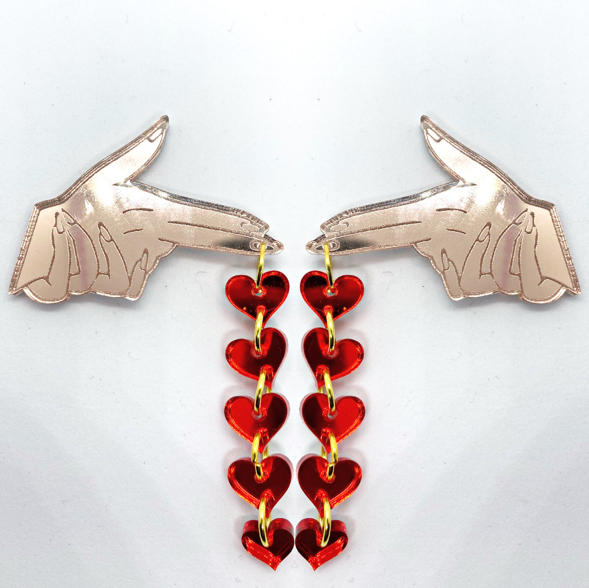Love Is The Answer Earrings, Love Acrylic Statement Earrings