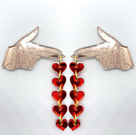 Love Is The Answer Earrings, Love Acrylic Statement Earrings