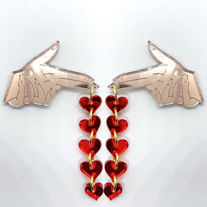 Love Is The Answer Earrings, Love Acrylic Statement Earrings