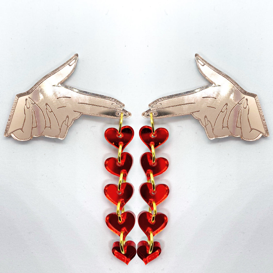 Love Is The Answer Earrings, Love Acrylic Statement Earrings