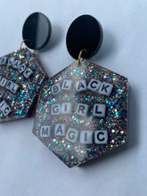 Load image into Gallery viewer, Black Girl Magic Resin Earrings
