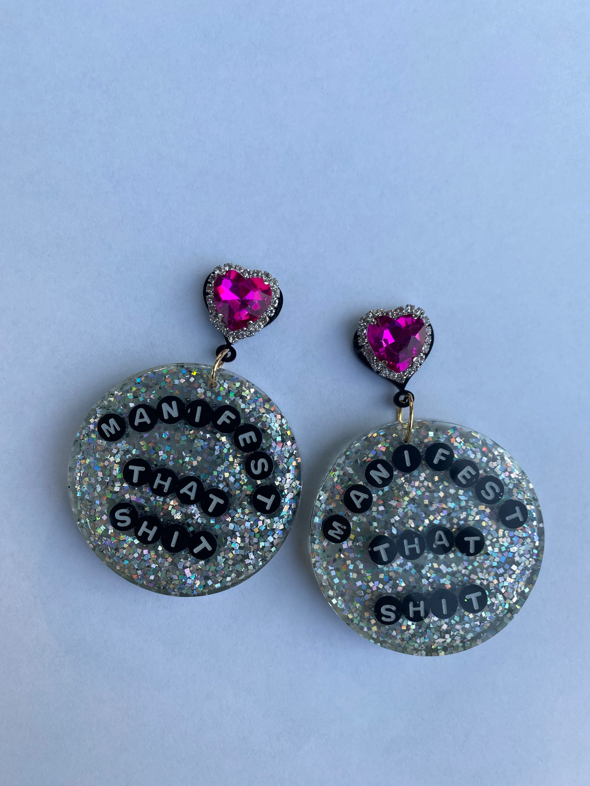 Manifest That Shit, Affirmation,  Resin Earrings